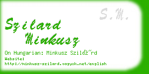 szilard minkusz business card